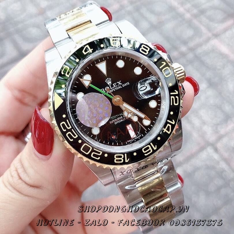 Đồng Hồ Rolex GMT Master Oyster Perpetual Automatic Nam 41mm (Demi Mặt Đen)