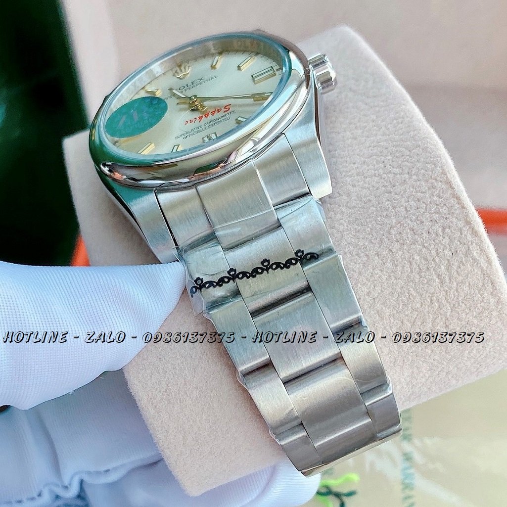 Đồng Hồ Rolex Nữ Automatic Dây Bạc Mặt Trắng 32mm