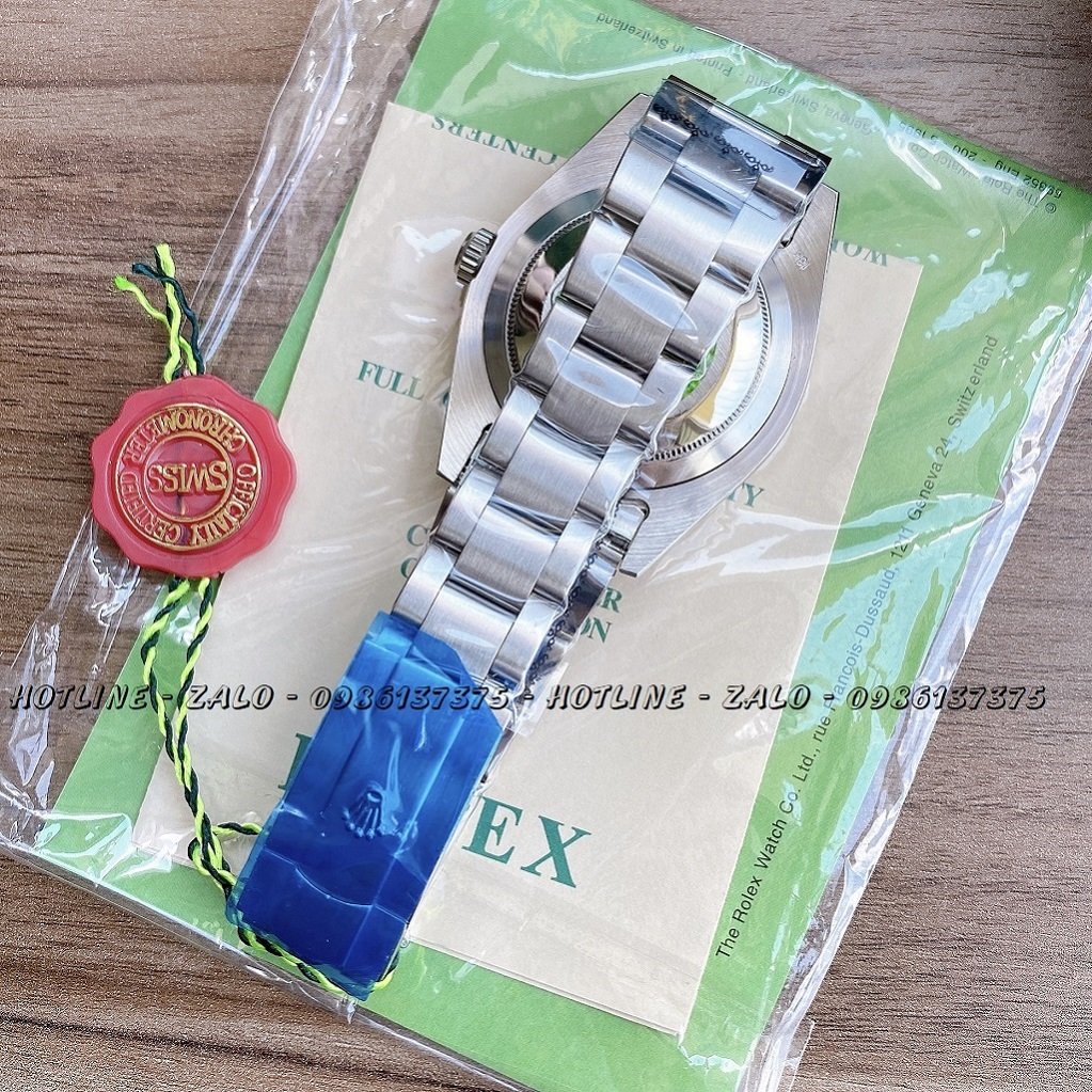Đồng Hồ Rolex Nữ Automatic Dây Bạc Mặt Xanh Dương 32mm