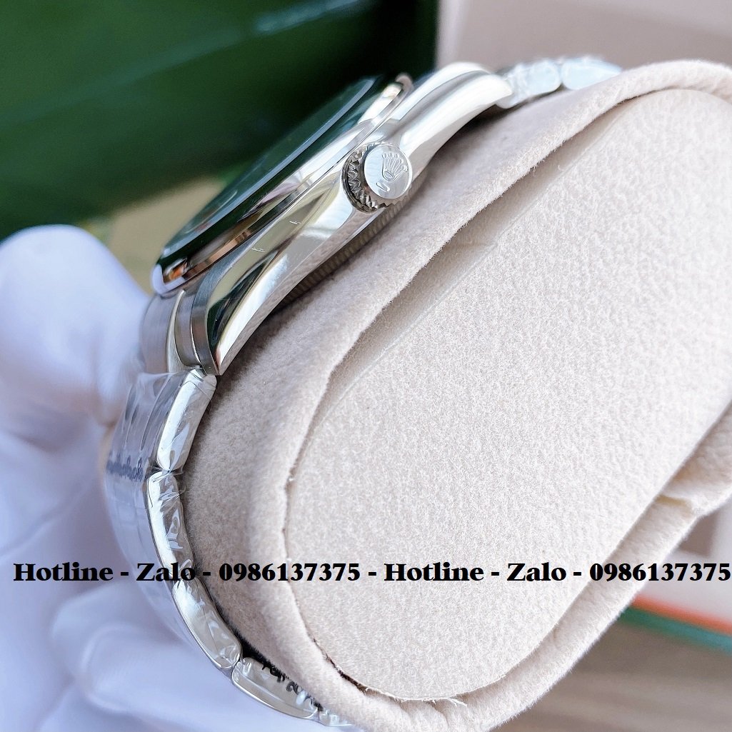 Đồng Hồ Rolex Nữ Automatic Dây Bạc Mặt Xanh Lá 32mm