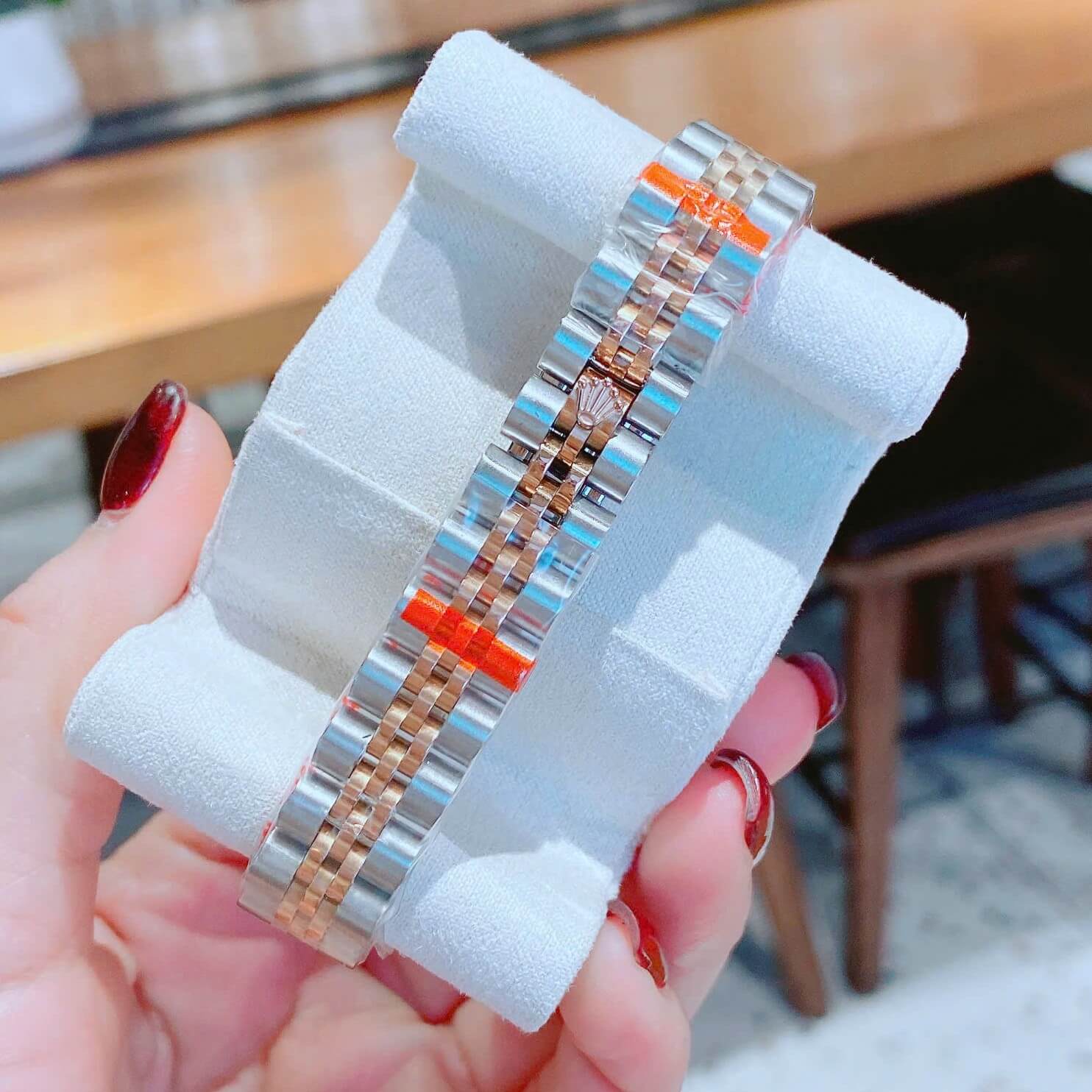 Đồng Hồ Nữ Rolex Datejust Máy Pin Size 28mm - Màu Demi Rose Mặt Nâu Socola