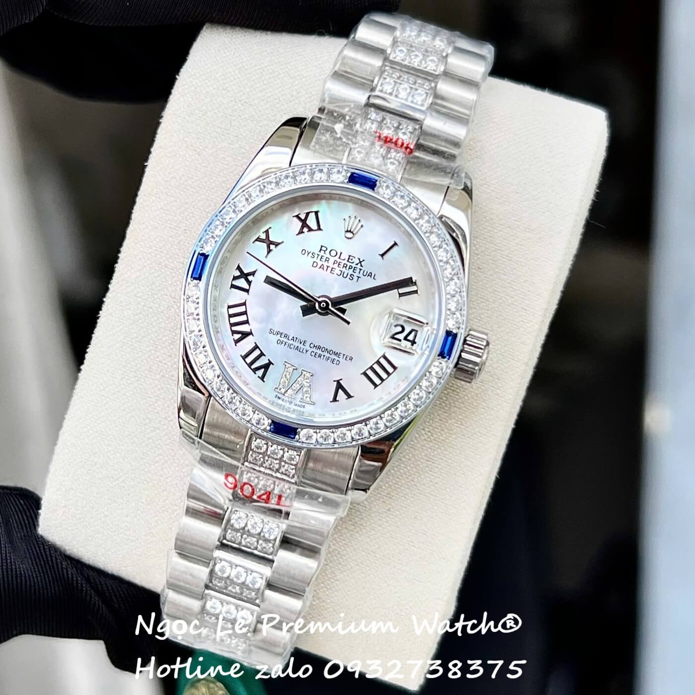 Đồng Hồ RoLex Datejust Nữ Siêu Cấp Đính Đá Trắng Size 31mm - Quartz Japan
