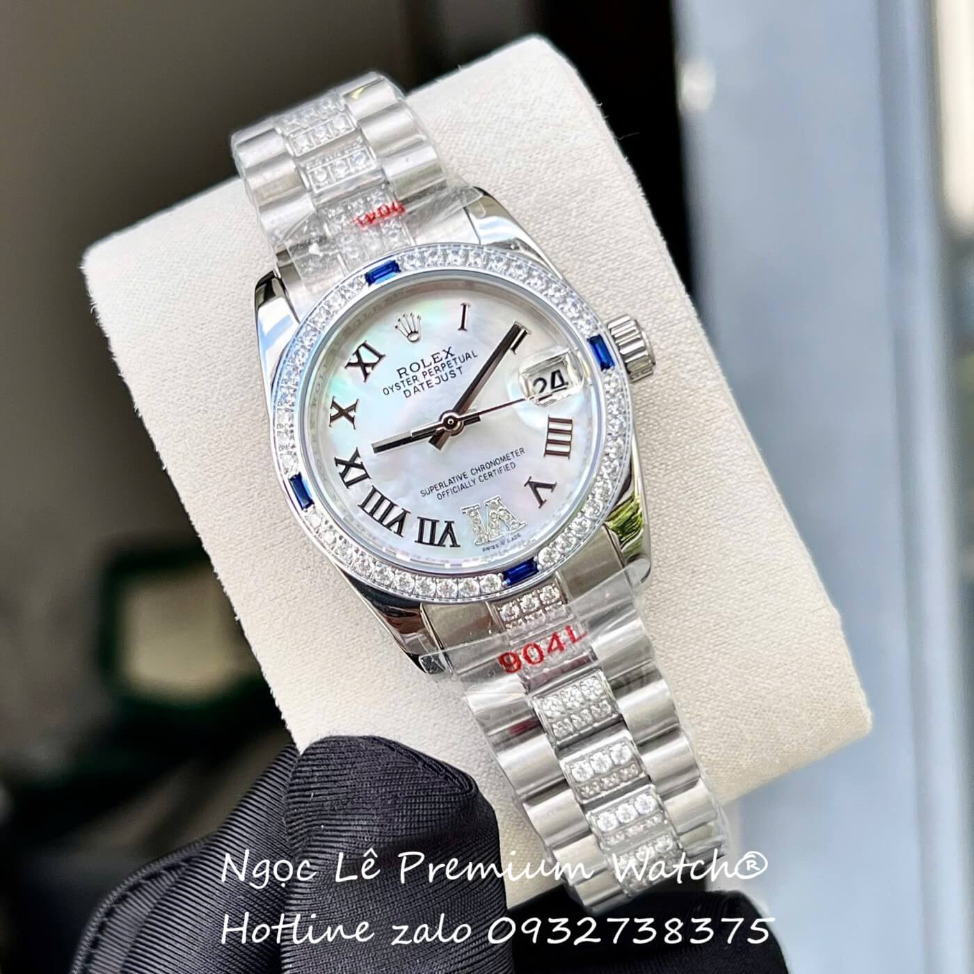 Đồng Hồ RoLex Datejust Nữ Siêu Cấp Đính Đá Trắng Size 31mm - Quartz Japan