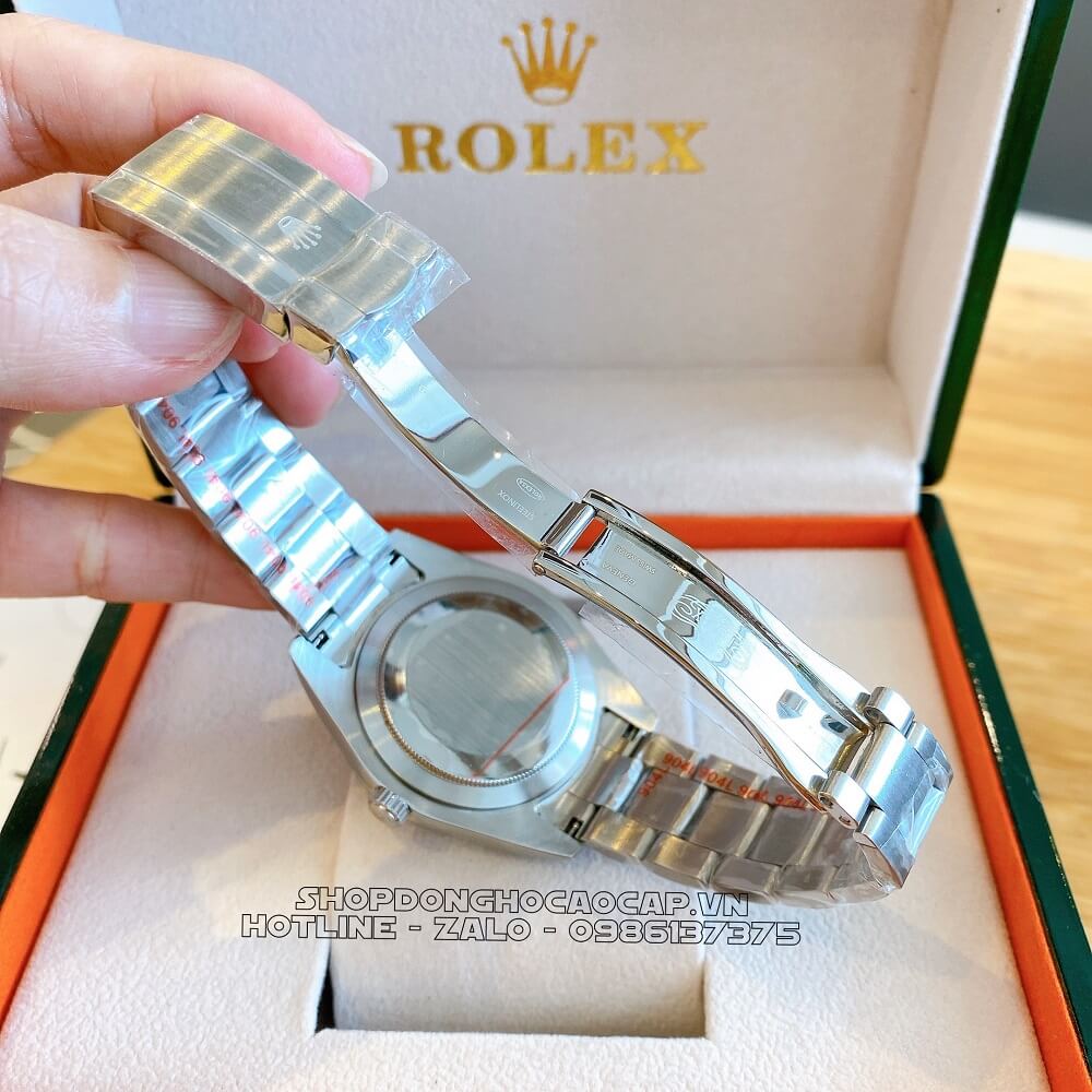 Đồng Hồ Rolex Oyster Perpetual Tự Động Nam Mặt Blue Silver 41mm
