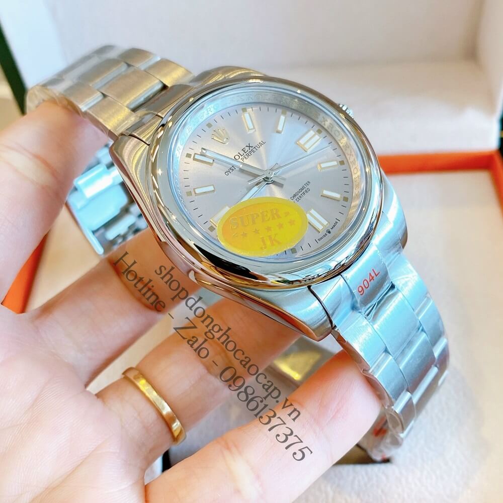 Đồng Hồ Rolex Oyster Perpetual Tự Động Nam Silver 41mm