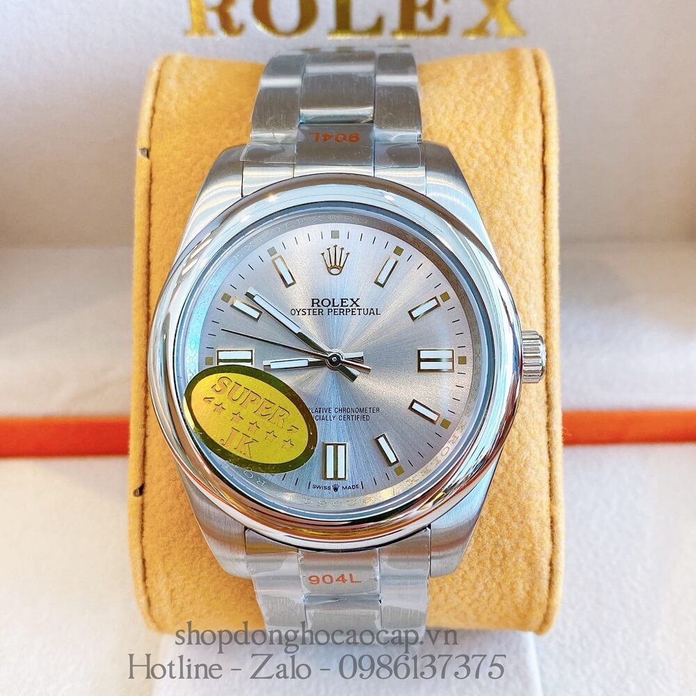 Đồng Hồ Rolex Oyster Perpetual Tự Động Nam Silver 41mm