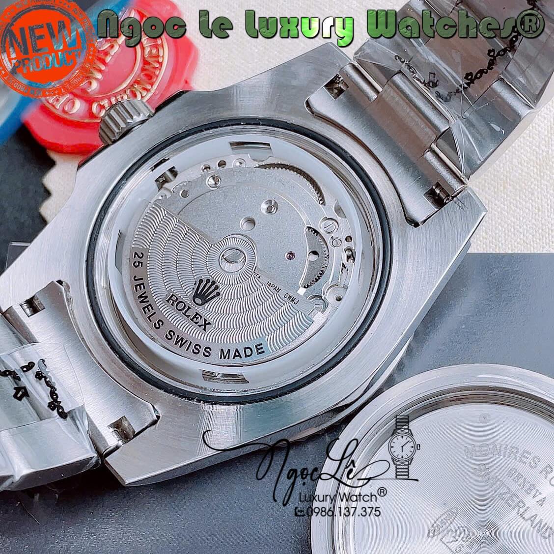Đồng Hồ Nam Rolex Submariner Automatic Dây Kim Loại Silver Mặt Xanh Dương Size 40mm