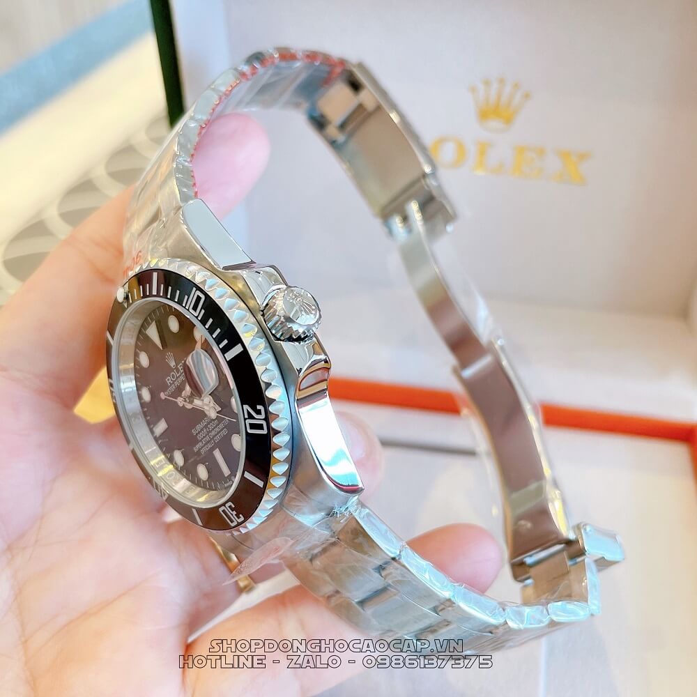 Đồng Hồ Rolex Submariner Tự Động Nam Mặt Đen Silver 41mm