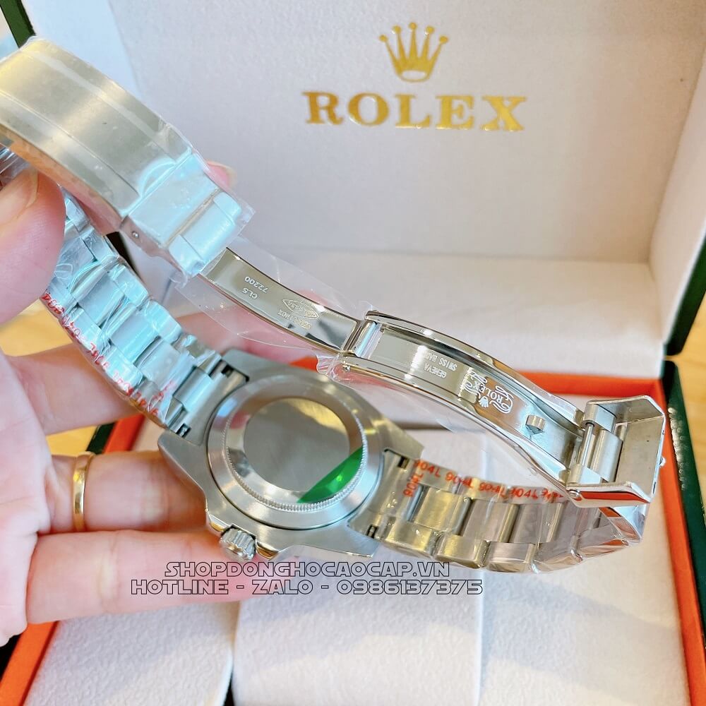 Đồng Hồ Rolex Submariner Tự Động Nam Mặt Đen Silver 44mm