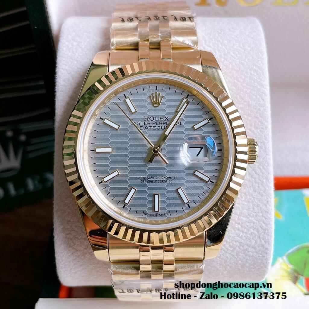 Đồng Hồ Rolex Datejust Tự Động Nam Màu Vàng Kim Phản Quang