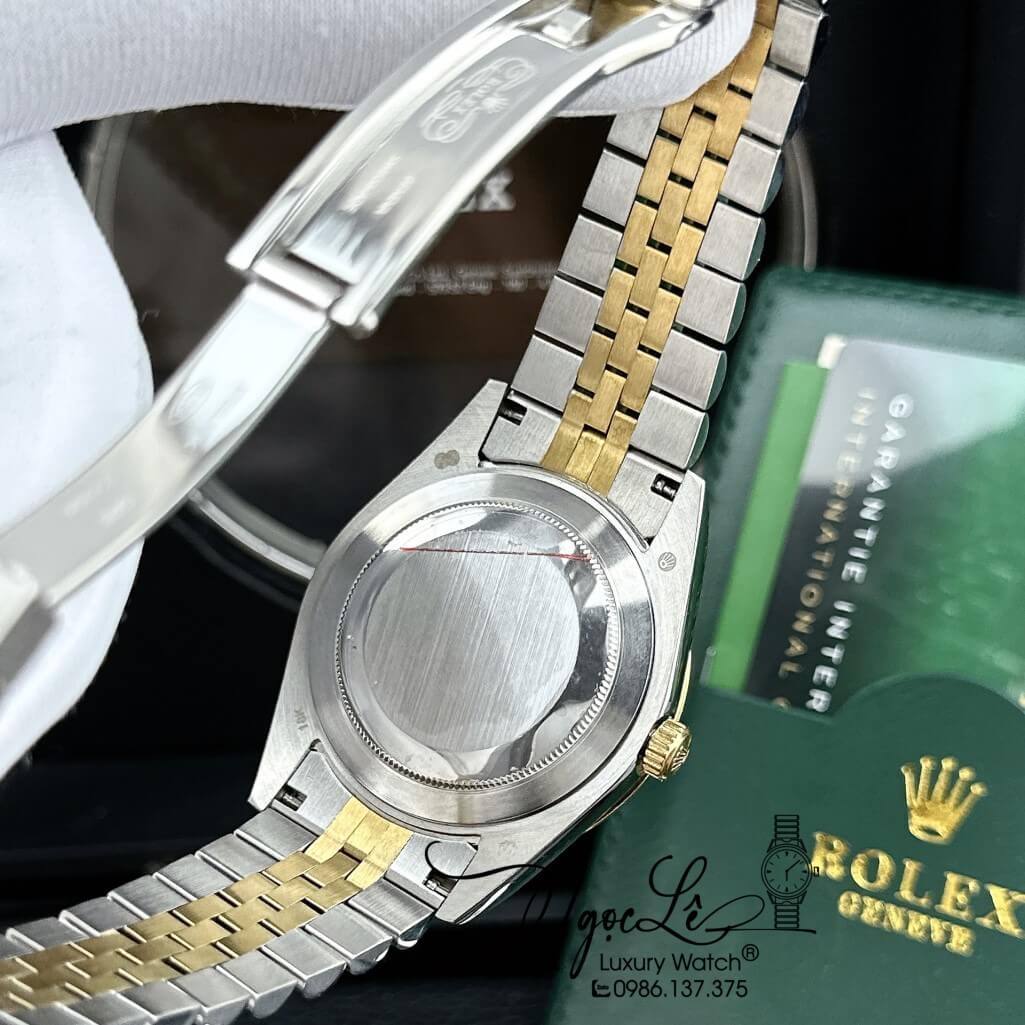 Đồng Hồ Rolex Datejust Tự Động Nam Demi Vàng Mặt Xám Phản Quang 41mm
