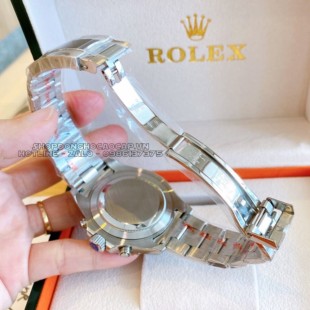 Đồng Hồ Rolex Yacht-Master II Tự Động Nam Dây Kim Loại Mặt Đen Silver 44mm