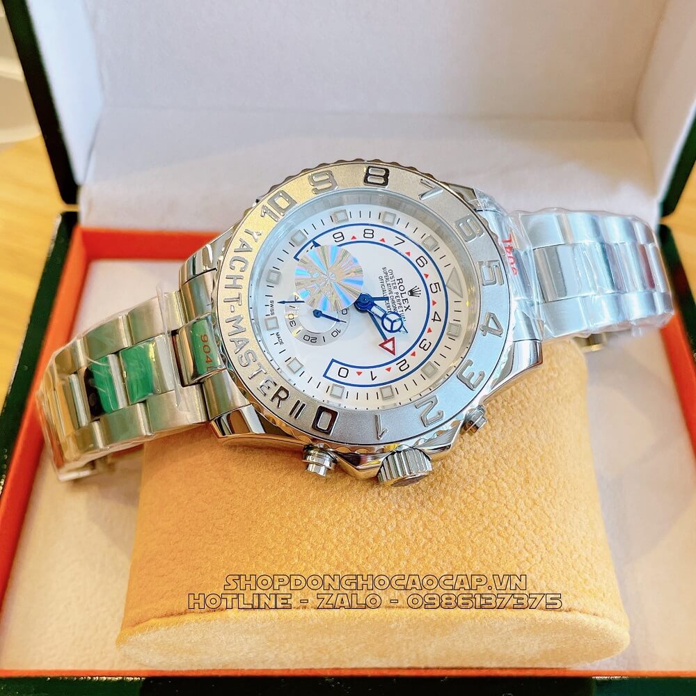 Đồng Hồ Rolex Yacht-Master II Tự Động Nam Dây Kim Loại Mặt Trắng Silver 44mm