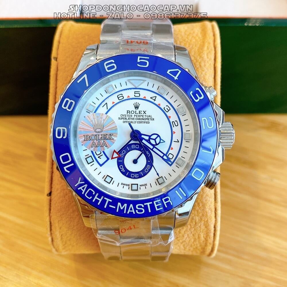Đồng Hồ Rolex Yacht-Master II Tự Động Nam Dây Kim Loại Mặt Trắng Silver 44mm