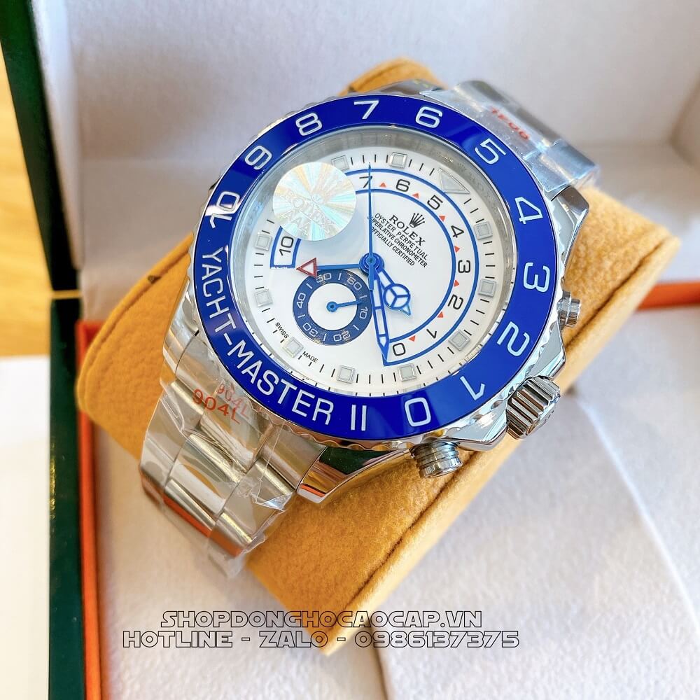 Đồng Hồ Rolex Yacht-Master II Tự Động Nam Dây Kim Loại Mặt Trắng Silver 44mm