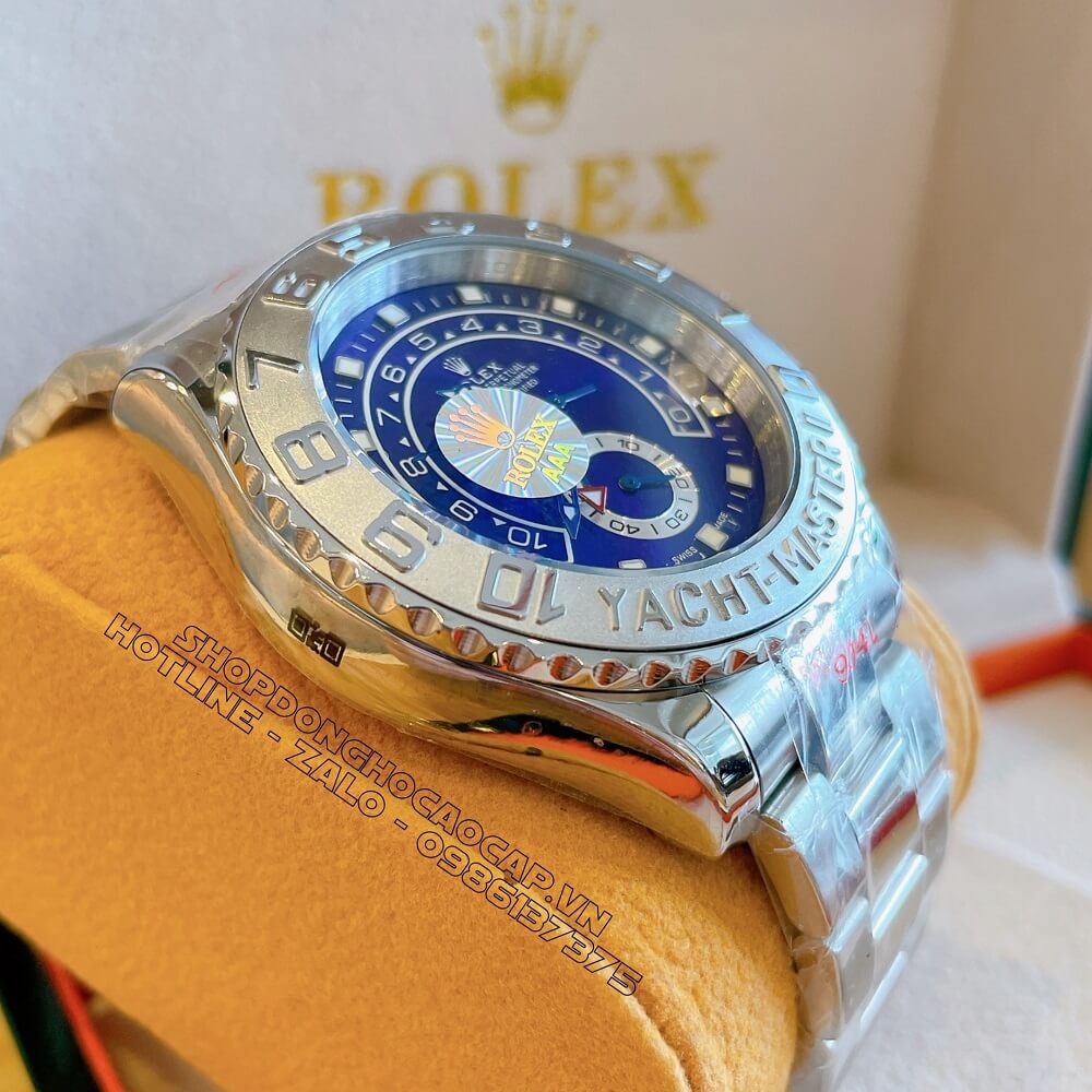 Đồng Hồ Rolex Yacht-Master II Tự Động Nam Dây Kim Loại Mặt Xanh Silver 44mm