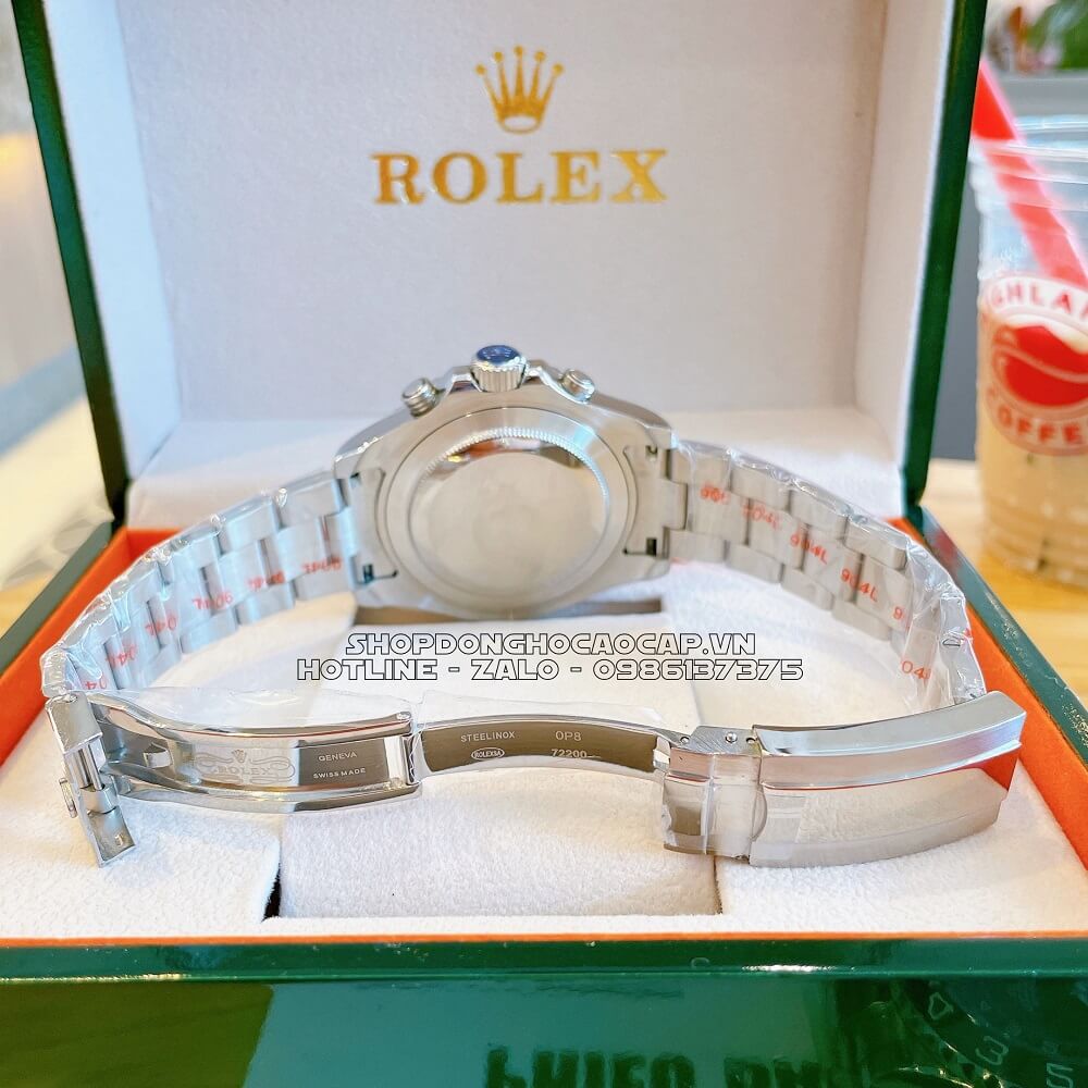 Đồng Hồ Rolex Yacht-Master II Tự Động Nam Dây Kim Loại Mặt Xanh Silver 44mm