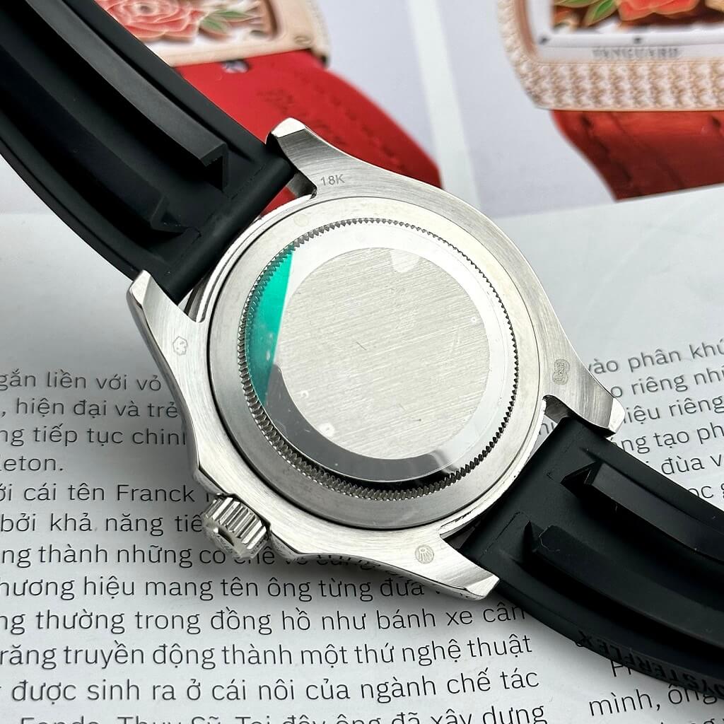 Đồng Hồ Rolex Yacht Master Nam Tự Động Dây Cao Su Đen Silver 40mm