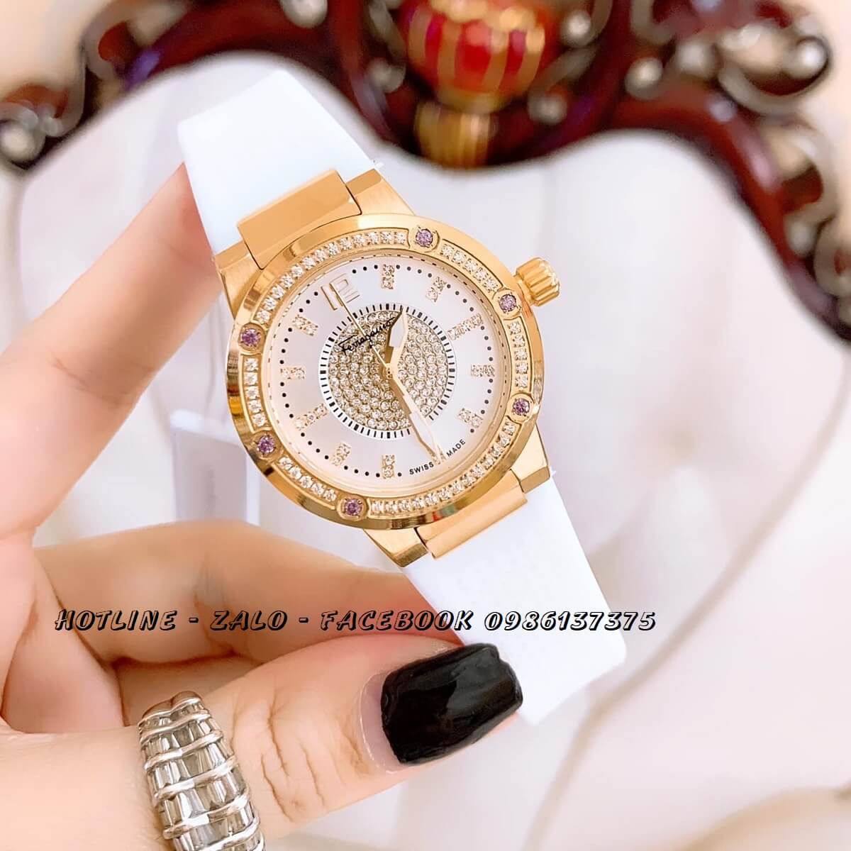 Đồng hồ nữ Salvatore Ferragamo F80 dây cao su