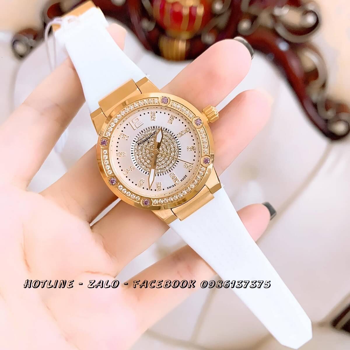 Đồng hồ nữ Salvatore Ferragamo F80 dây cao su