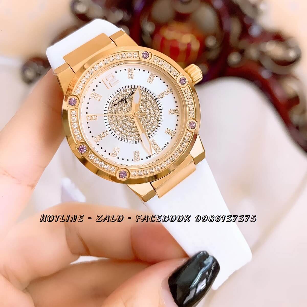 Đồng hồ nữ Salvatore Ferragamo F80 dây cao su