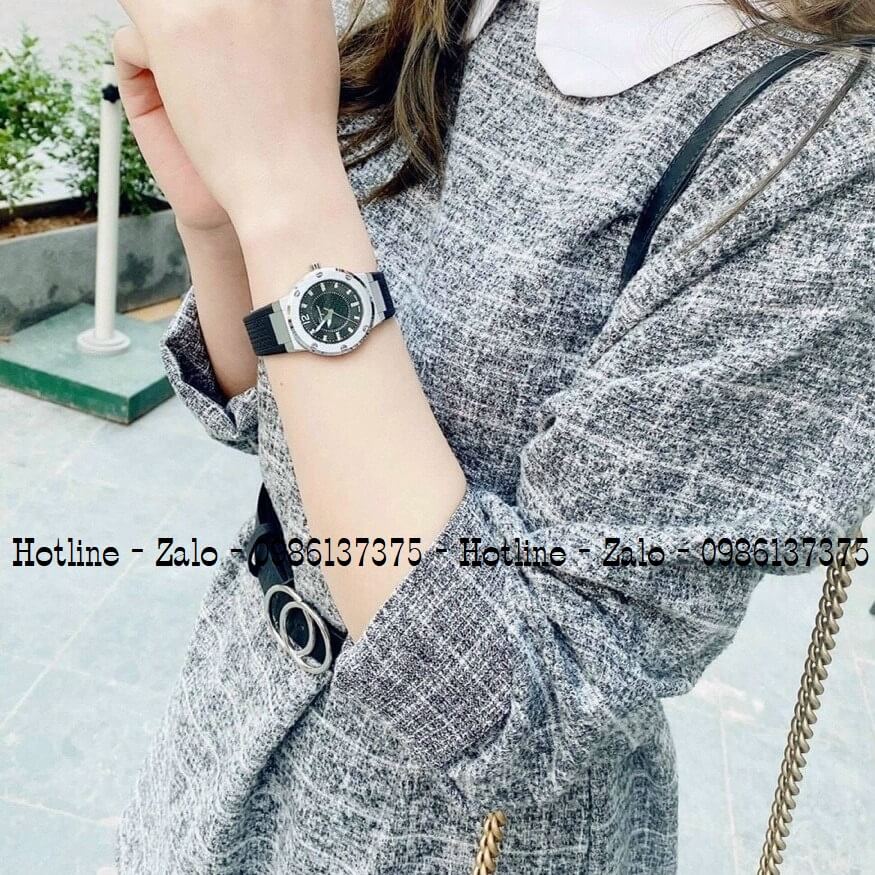 Đồng Hồ Salvatore Ferragamo Silicon Đen Silver Nữ 33mm