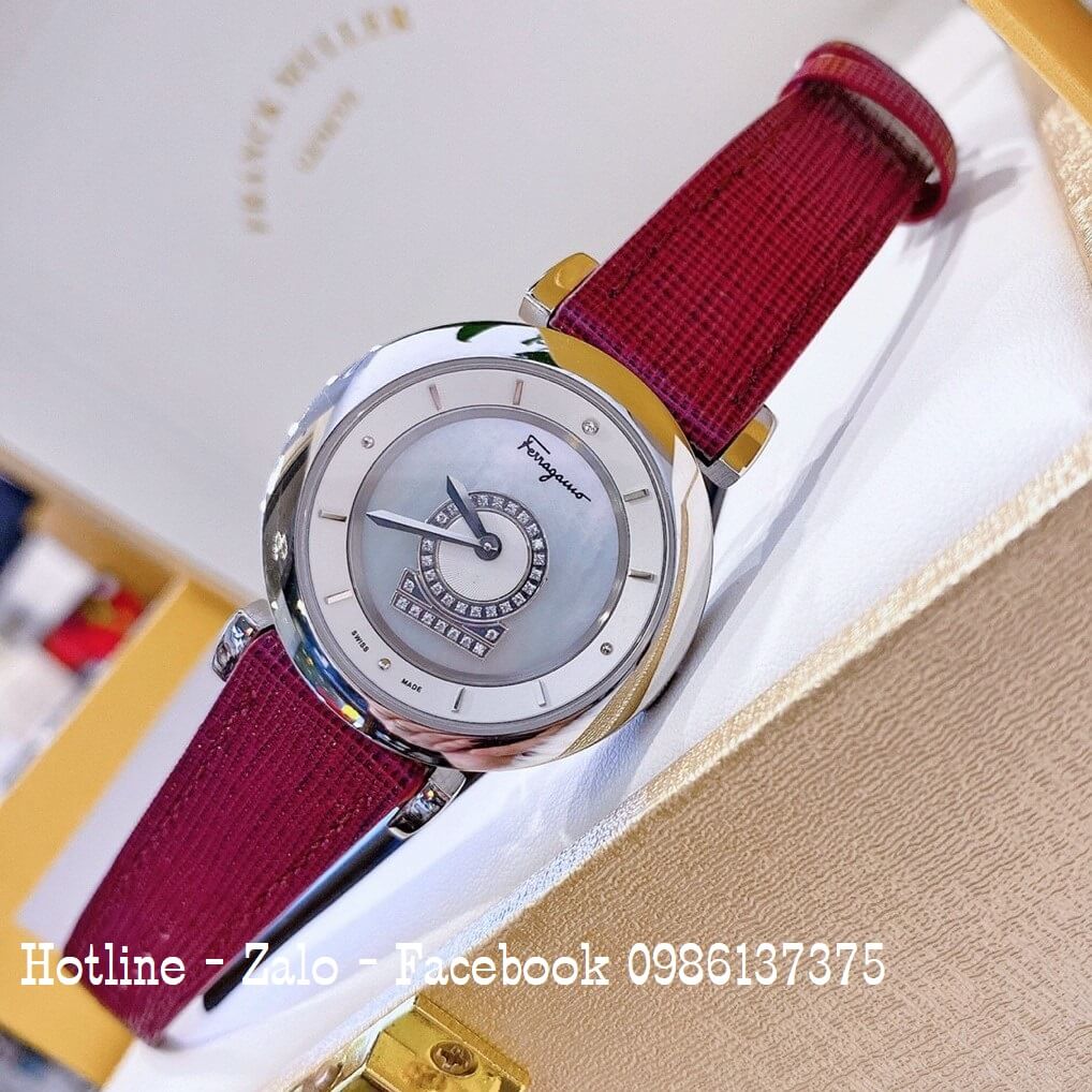 Đồng Hồ Nữ Salvatore Ferragamo Tím 2 Kim 36mm