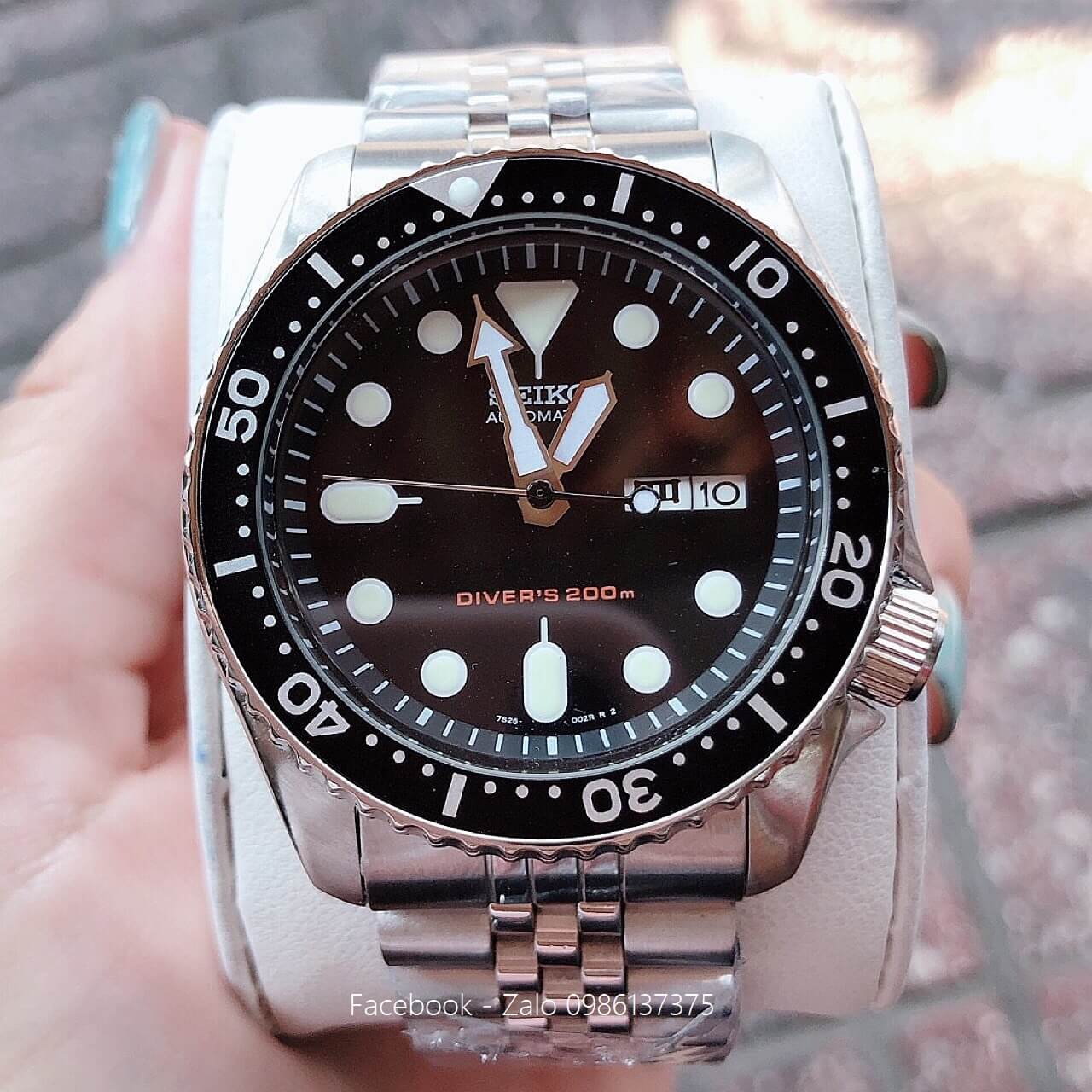 Đồng Hồ Seiko Nam Automatic Diver's 200m Đen