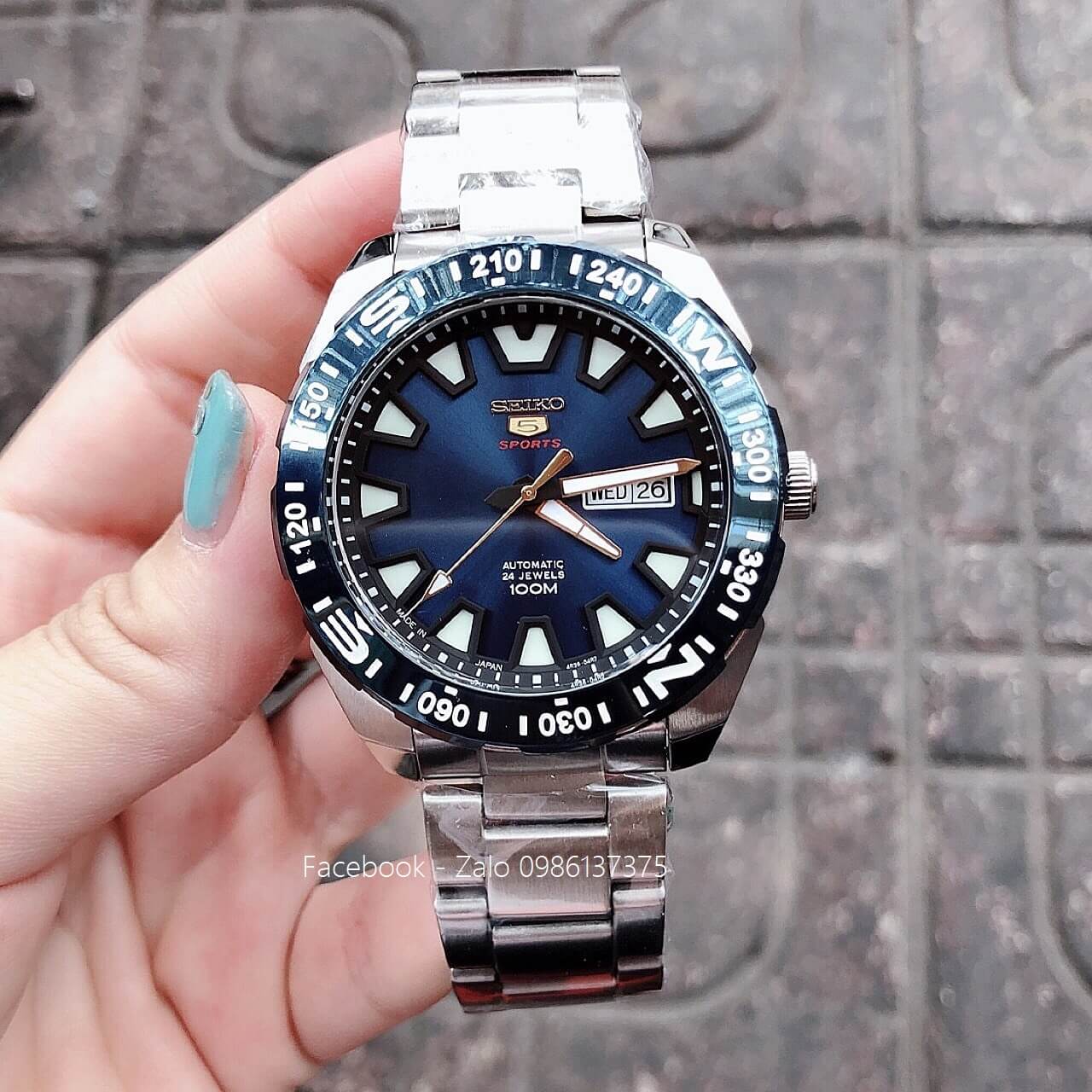 Đồng Hồ Seiko Nam 5 Sports Automatic Xanh 45mm – Shop Đồng Hồ Cao Cấp