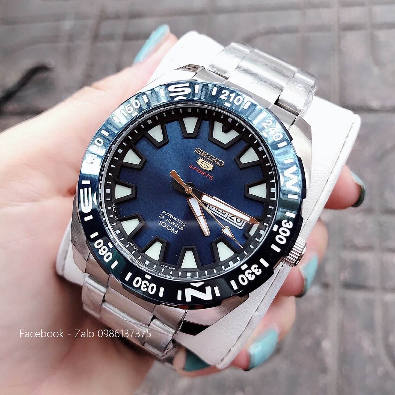 Đồng Hồ Seiko Nam 5 Sports Automatic Xanh 45mm – Shop Đồng Hồ Cao Cấp