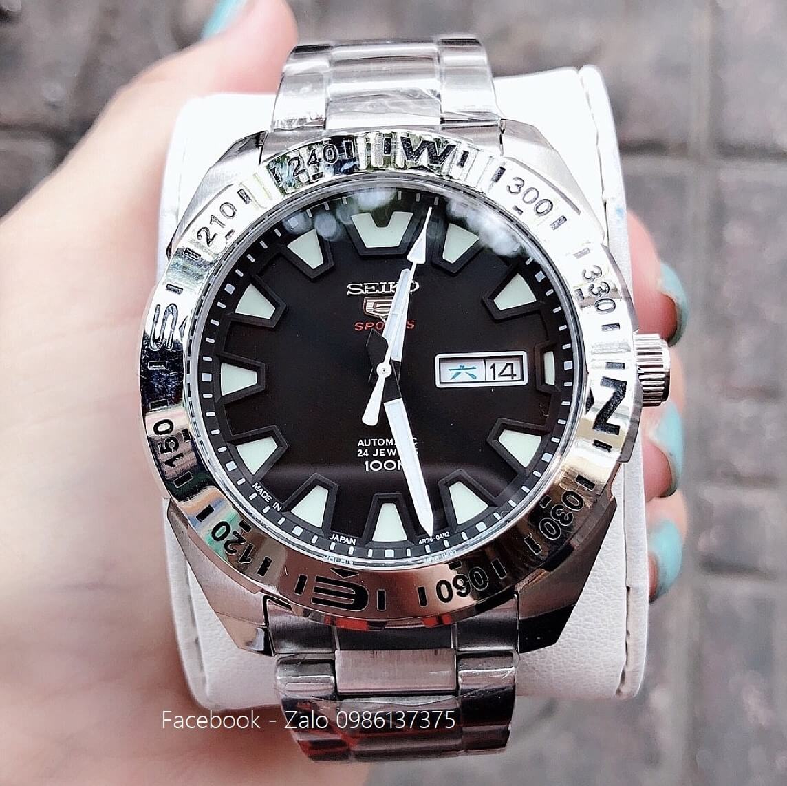 Đồng Hồ Seiko Nam 5 Sports Automatic Đen 45mm