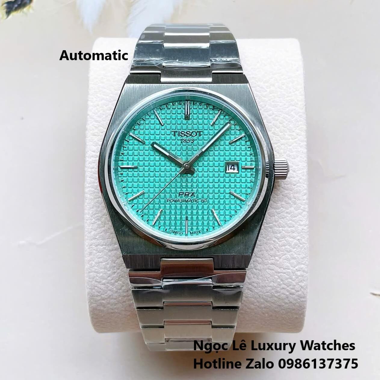 Đồng Hồ Tissot PRX Powermatic 80 Automatic - Dây Kim Loại Màu Bạc Mặt Xanh Bạc Hà - Size 40mm