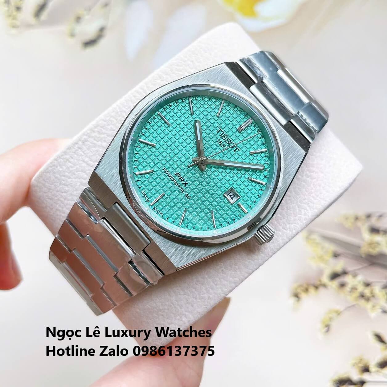 Đồng Hồ Tissot PRX Powermatic 80 Automatic - Dây Kim Loại Màu Bạc Mặt Xanh Bạc Hà - Size 40mm