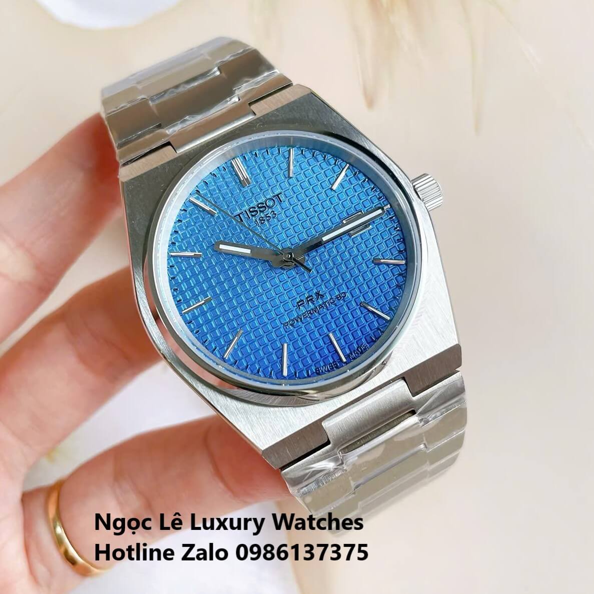 Đồng Hồ Tissot PRX Powermatic 80 Automatic - Dây Kim Loại Màu Bạc Mặt Xanh Nước Biển - Size 40mm