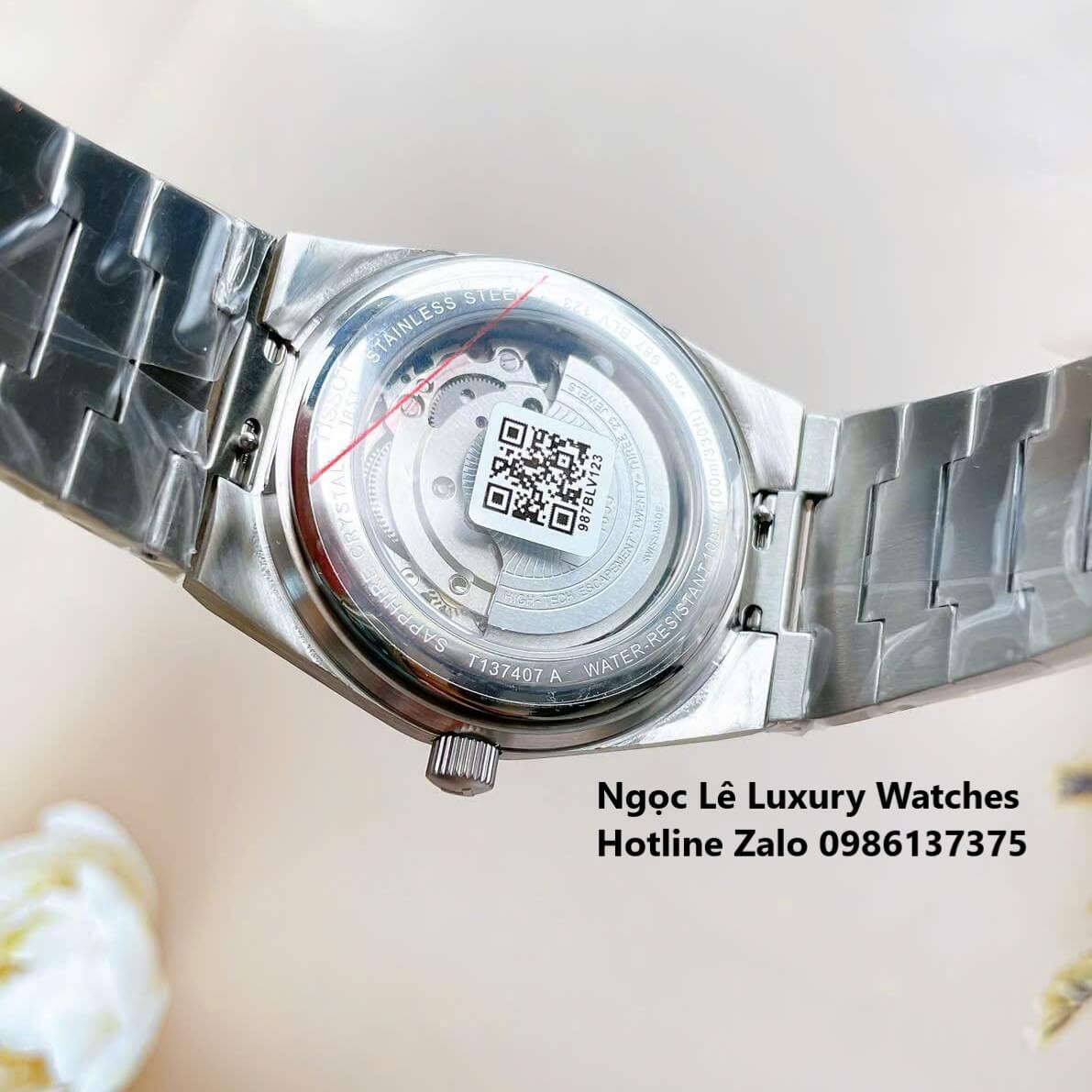 Đồng Hồ Tissot PRX Powermatic 80 Automatic - Dây Kim Loại Màu Bạc Mặt Xanh Rêu - Size 40mm