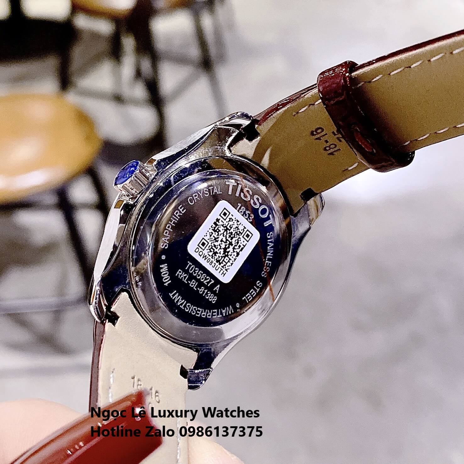 Đồng Hồ Tissot Nữ Dây Da Đỏ Rượu Vang Size 32mm - Tissot Couturier Quartz