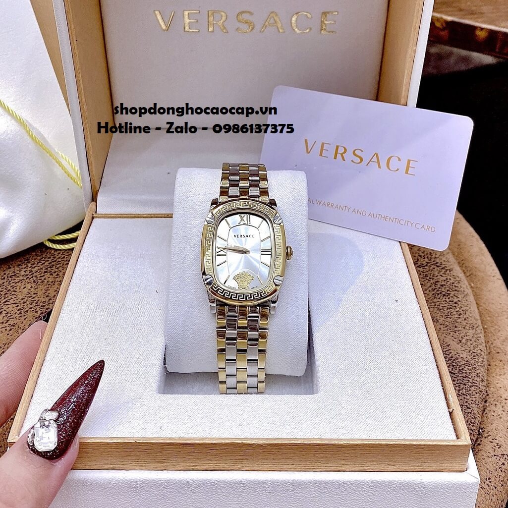 Đồng Hồ Nữ Versace Couture Demi Vàng Mặt Trắng 30x37mm