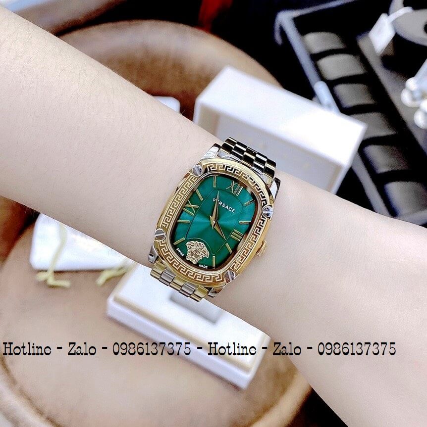 Đồng Hồ Nữ Versace Couture Demi Vàng Mặt Xanh 30x37mm
