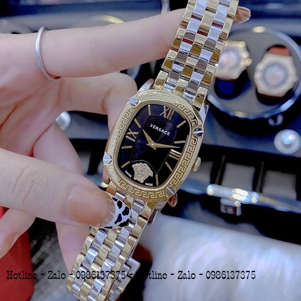 Đồng Hồ Nữ Versace Couture Demi Vàng Mặt Đen 30x37mm