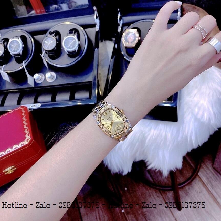 Đồng Hồ Nữ Versace Couture Demi Vàng Mặt Vàng 30x37mm