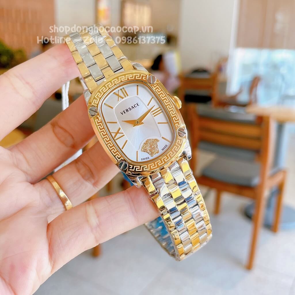 Đồng Hồ Nữ Versace Couture Dây Kim Loại Demi Mặt Trắng 30x37mm