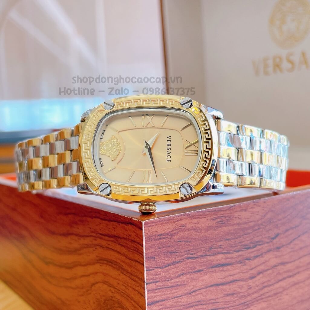 Đồng Hồ Nữ Versace Couture Dây Kim Loại Demi Mặt Vàng 30x37mm