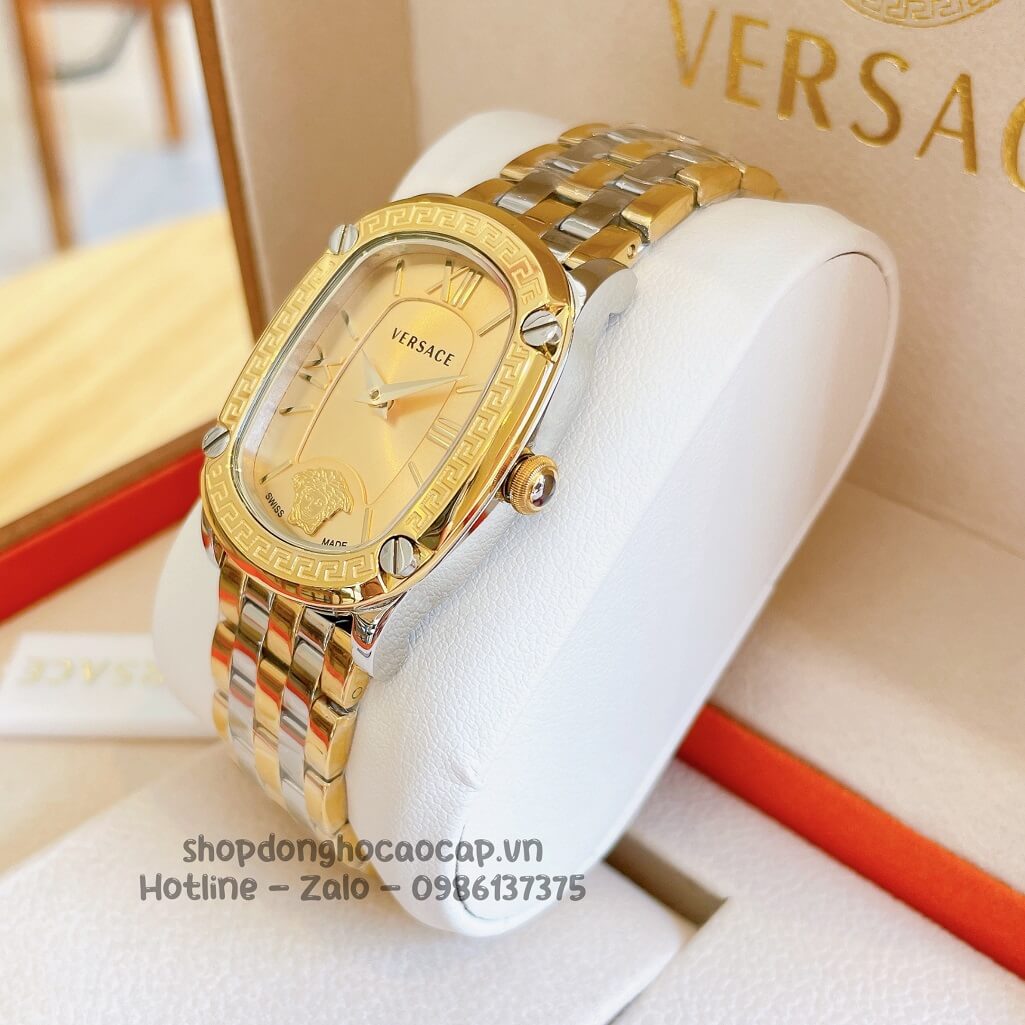 Đồng Hồ Nữ Versace Couture Dây Kim Loại Demi Mặt Vàng 30x37mm