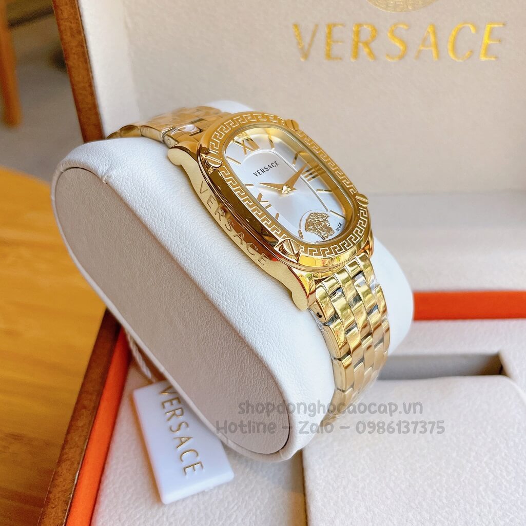 Đồng Hồ Nữ Versace Couture Dây Kim Loại Vàng Mặt Trắng 30x37mm