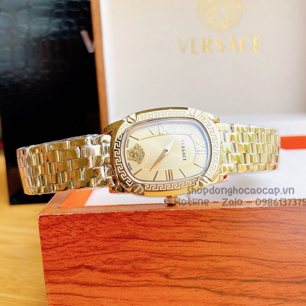 Đồng Hồ Nữ Versace Couture Dây Kim Loại Vàng Mặt Vàng 30x37mm