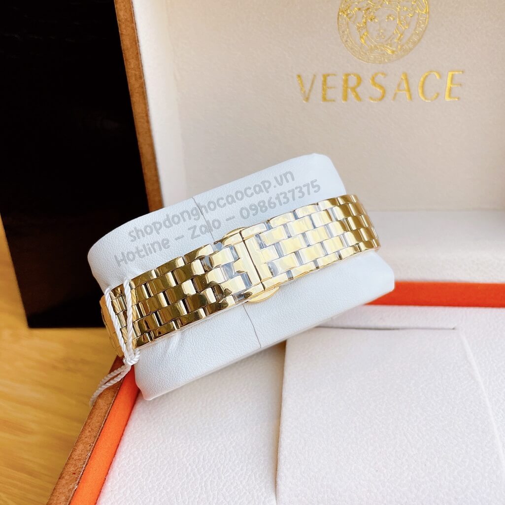 Đồng Hồ Nữ Versace Couture Dây Kim Loại Vàng Mặt Vàng 30x37mm