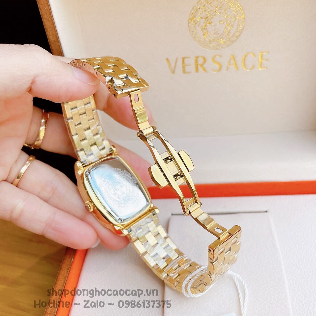 Đồng Hồ Nữ Versace Couture Dây Kim Loại Vàng Mặt Vàng 30x37mm