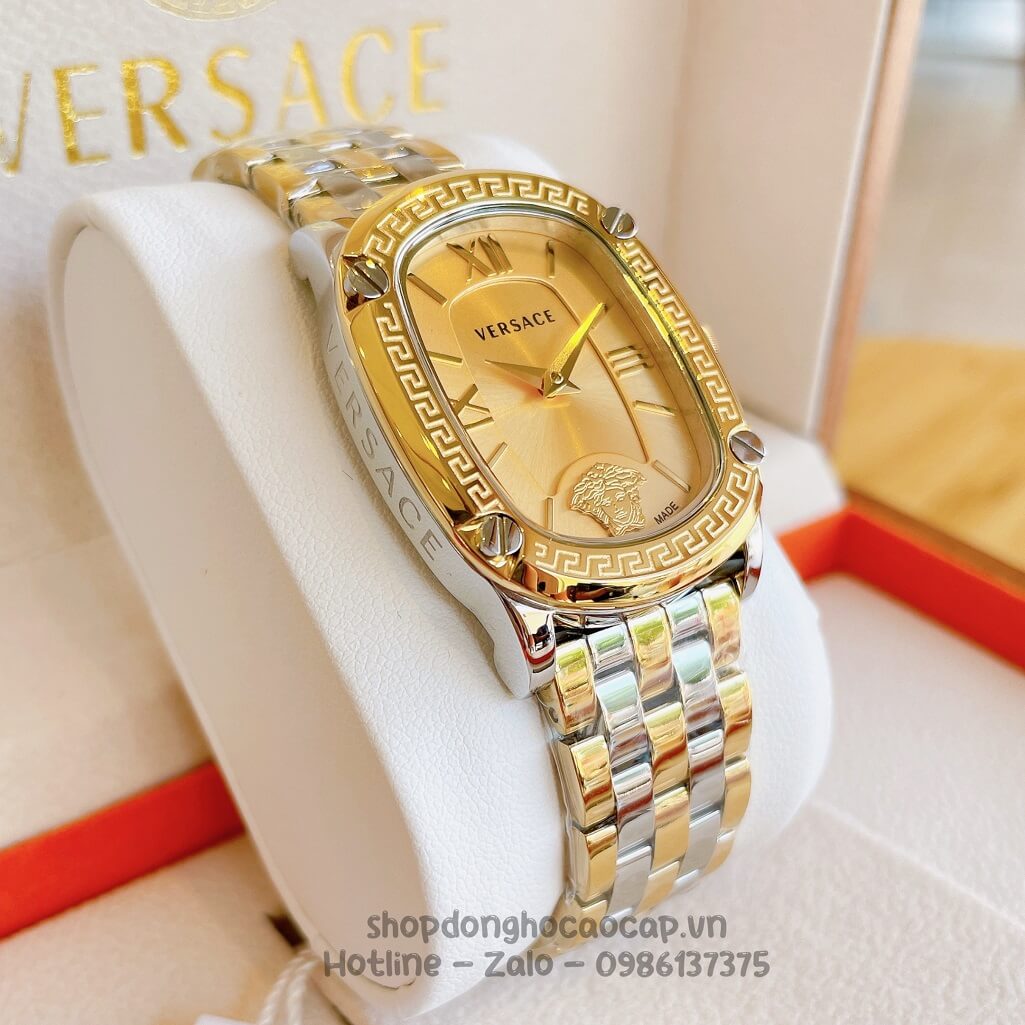 Đồng Hồ Nữ Versace Couture Dây Kim Loại Demi Mặt Vàng 30x37mm