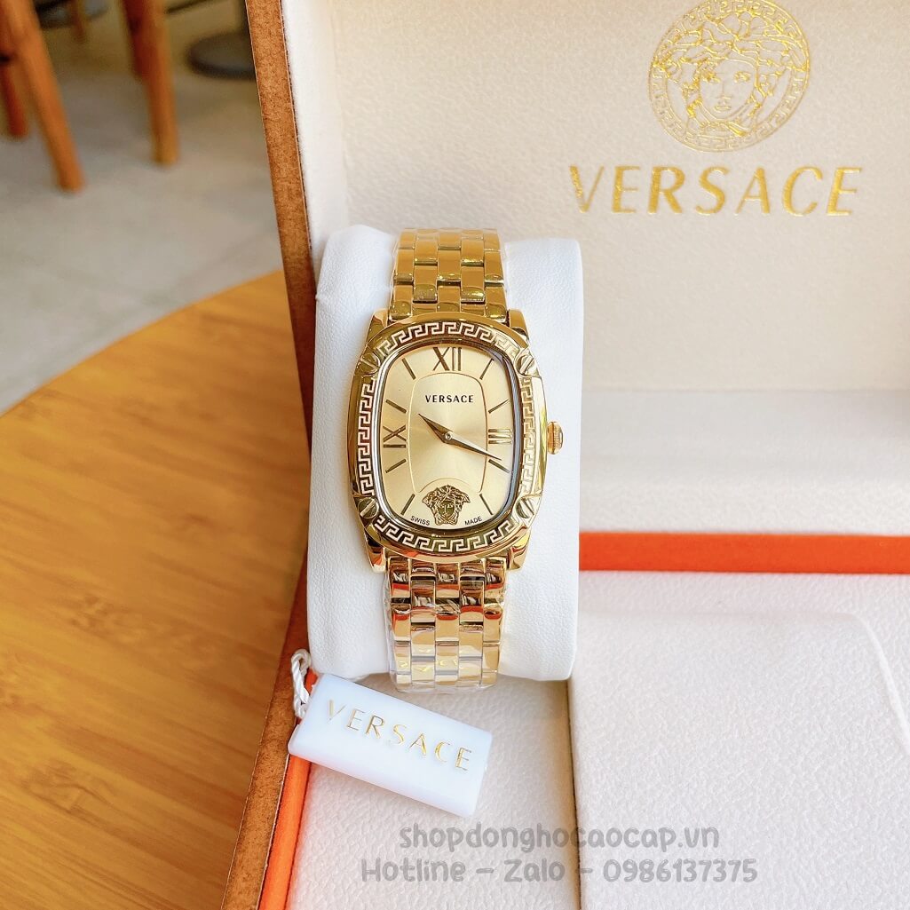 Đồng Hồ Nữ Versace Couture Dây Kim Loại Vàng Mặt Vàng 30x37mm