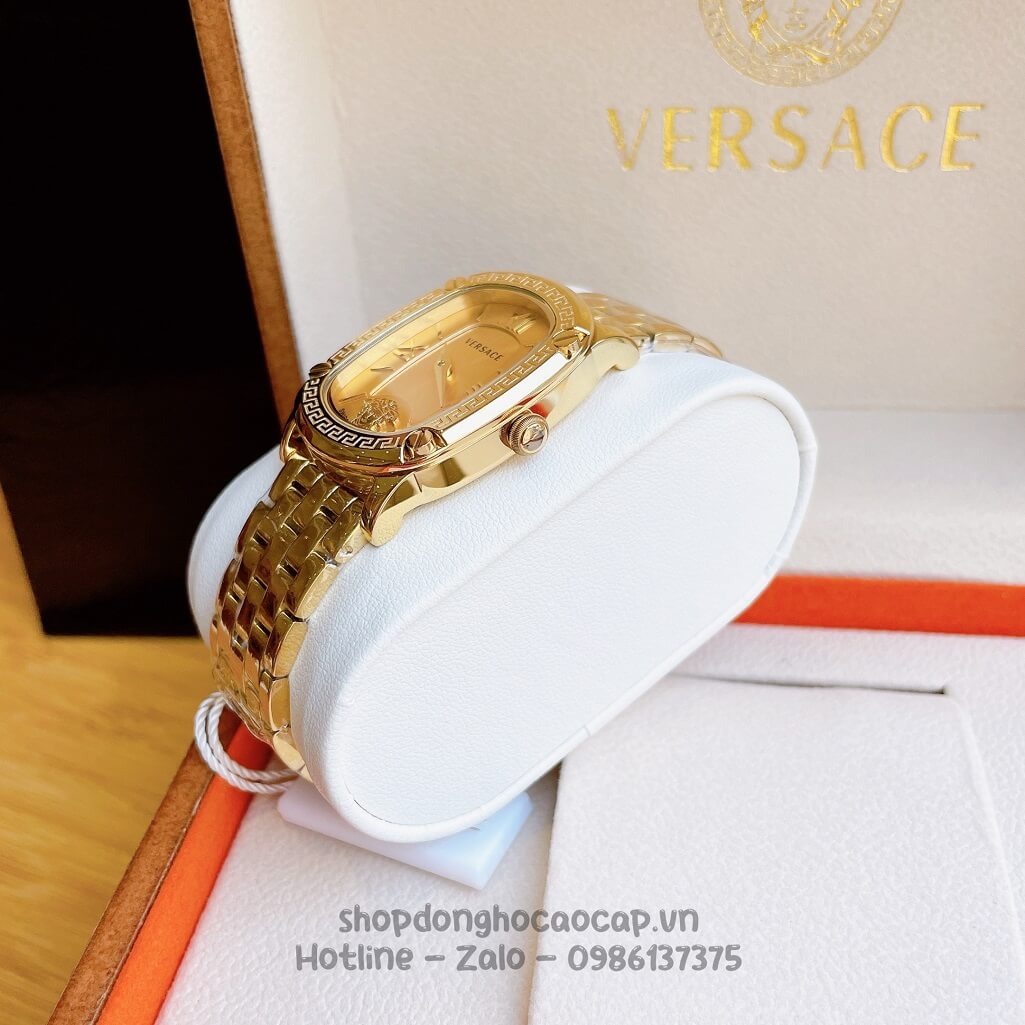 Đồng Hồ Nữ Versace Couture Dây Kim Loại Vàng Mặt Vàng 30x37mm
